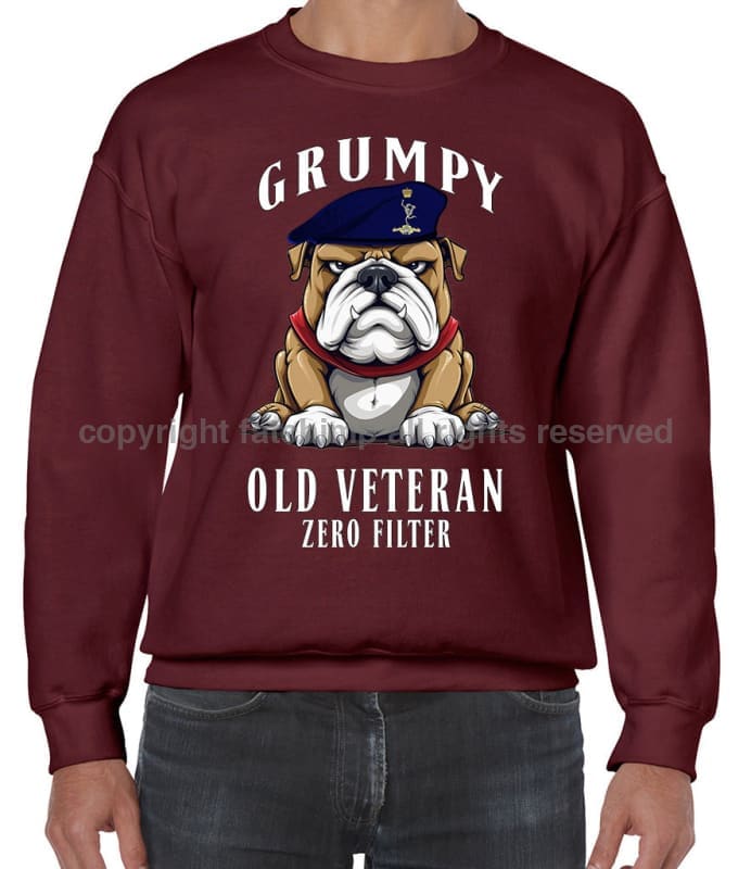 Grumpy Old Royal Signals Veteran Front Printed Sweater