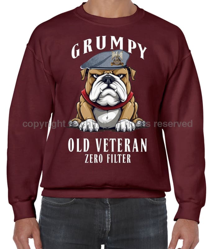 Grumpy Old Scots Dragoon Guards Veteran Front Printed Sweater