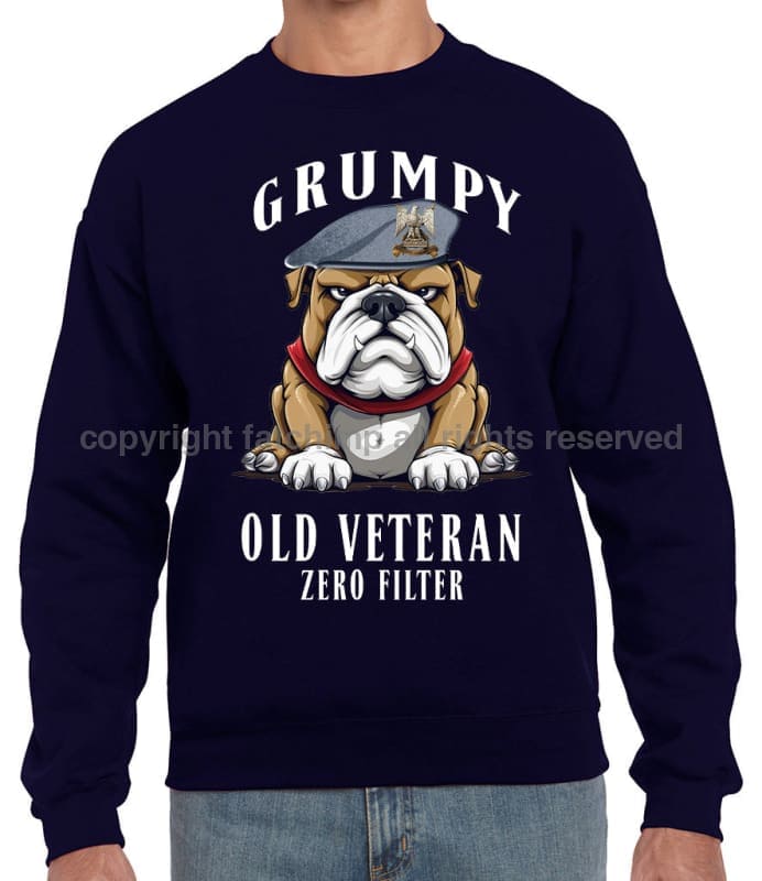 Grumpy Old Scots Dragoon Guards Veteran Front Printed Sweater