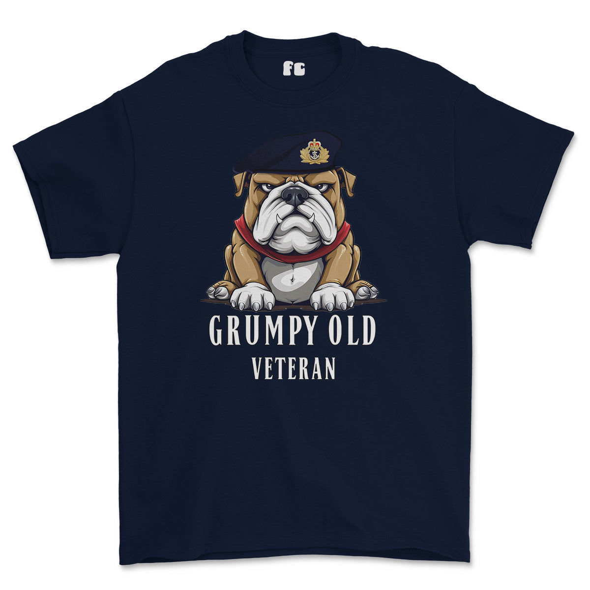 Grumpy Old Royal Navy Officer Printed T-Shirt