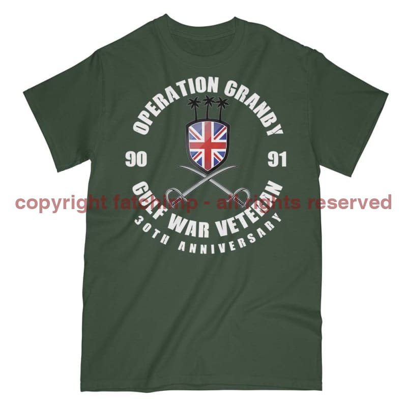 Gulf War 30 Veteran Full Frontal Printed T-Shirt