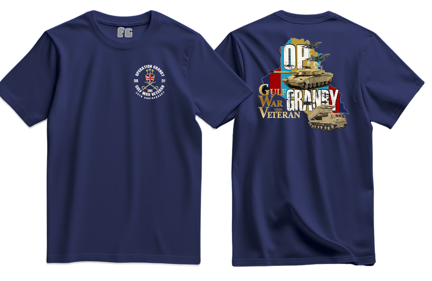 OP Granby Gulf War 35 Veteran Double Side Printed T-Shirt – Fat