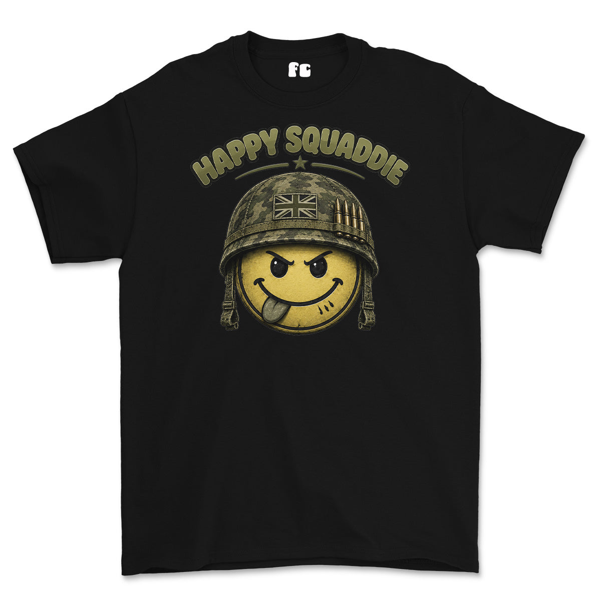 Happy Squaddie Printed T-Shirt