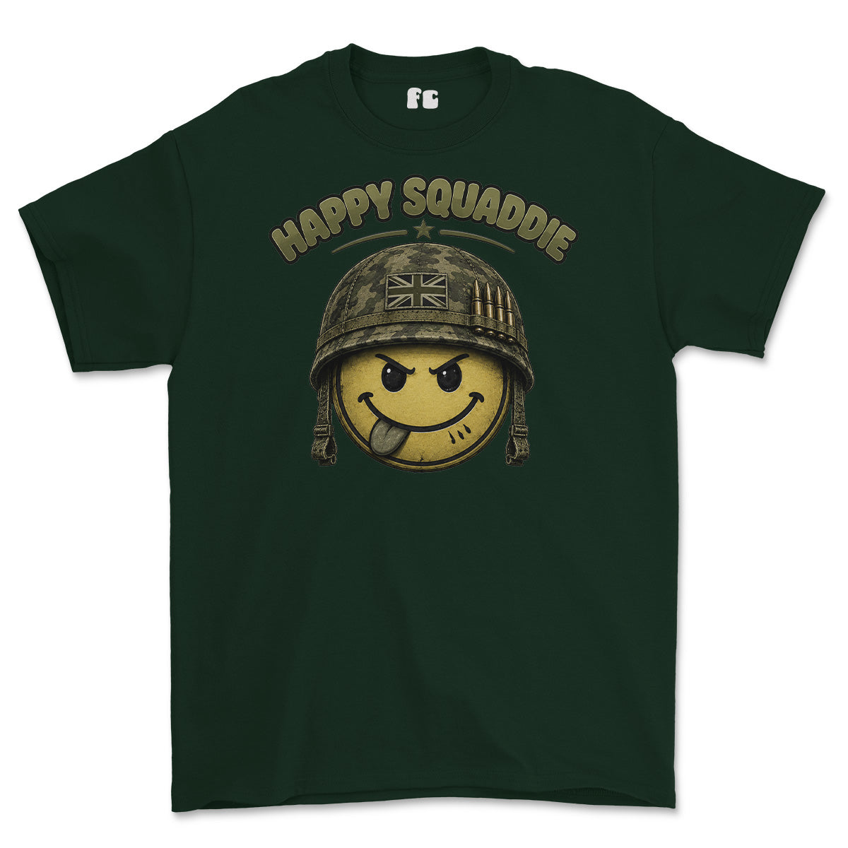 Happy Squaddie Printed T-Shirt