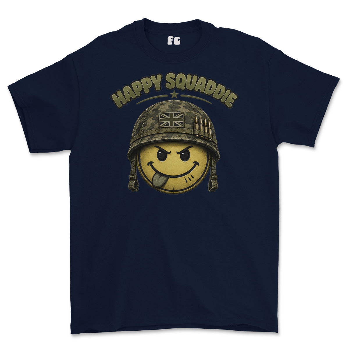 Happy Squaddie Printed T-Shirt
