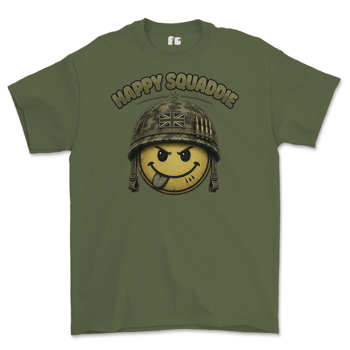 Happy Squaddie Printed T-Shirt