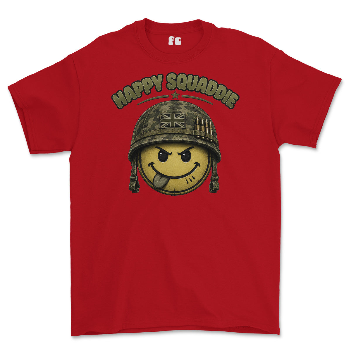Happy Squaddie Printed T-Shirt