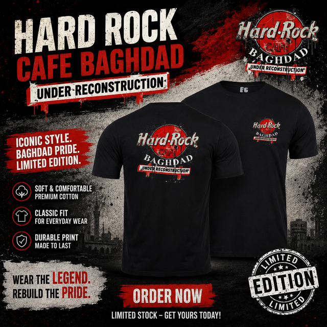 Hard Rock Cafe Baghdad Retro Double Print T-Shirt