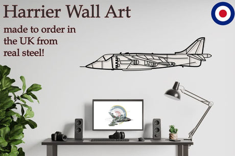 Harrier Jet Metal Wall Art Without Roundel Markings Military