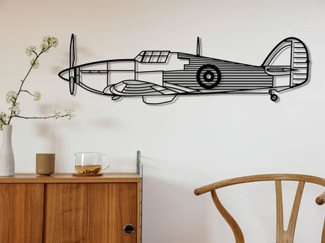 Hurricane Fighter Plane Metal Wall Art