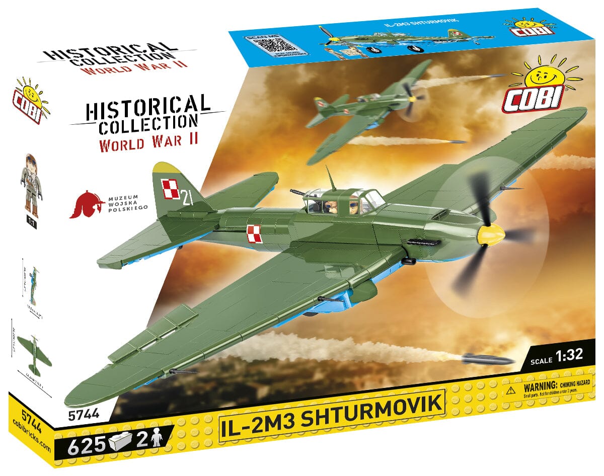 Ilyushin II 02 Sturmovik MWP 623 brick plane model - COBI 5744- 636 bricks