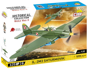 Ilyushin II 02 Sturmovik MWP 623 brick plane model - COBI 5744- 636 bricks