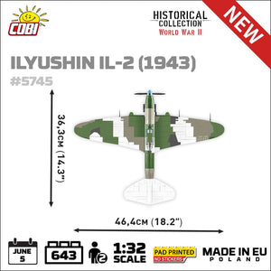 Ilyushin II 02 Sturmovik MWP 643 plane brick model