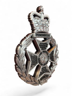 Royal Green Jackets Silver & Black Cap Badge | Officially Licensed