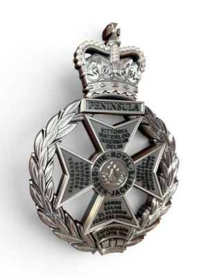 Royal Green Jackets Silver & Black Cap Badge | Officially Licensed