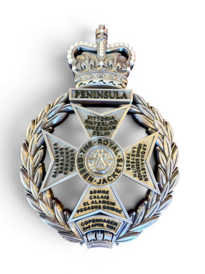 Royal Green Jackets Silver & Black Cap Badge | Officially Licensed