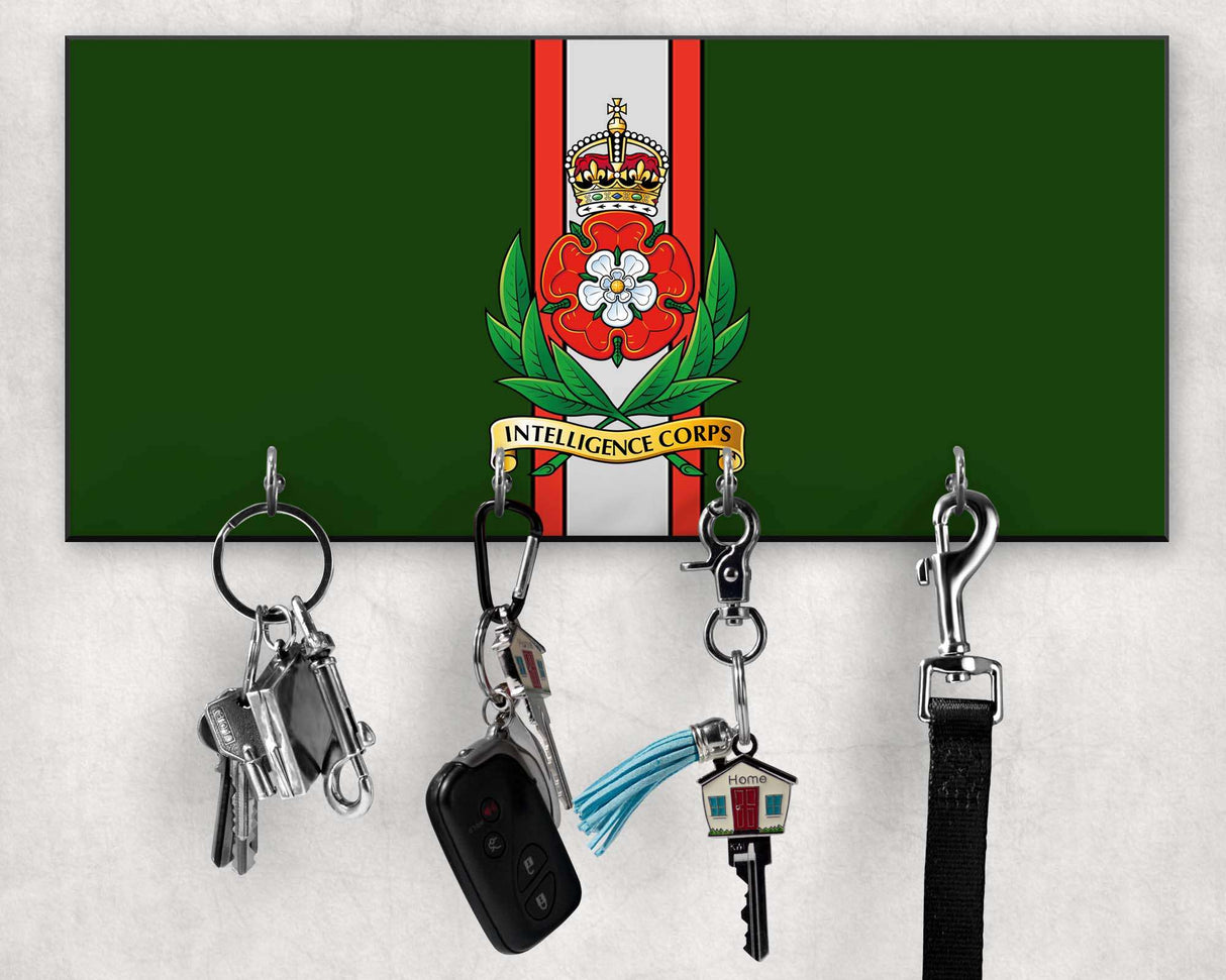 Intelligence Corps - Wooden Key/Beret Hook (New King's Crown)