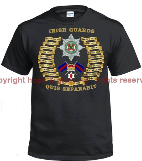 Irish Guards Battle Honours Printed T-Shirt