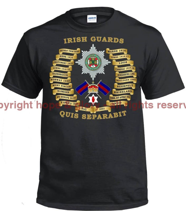 Irish Guards Battle Honours Printed T-Shirt
