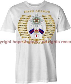 Irish Guards Battle Honours Printed T-Shirt