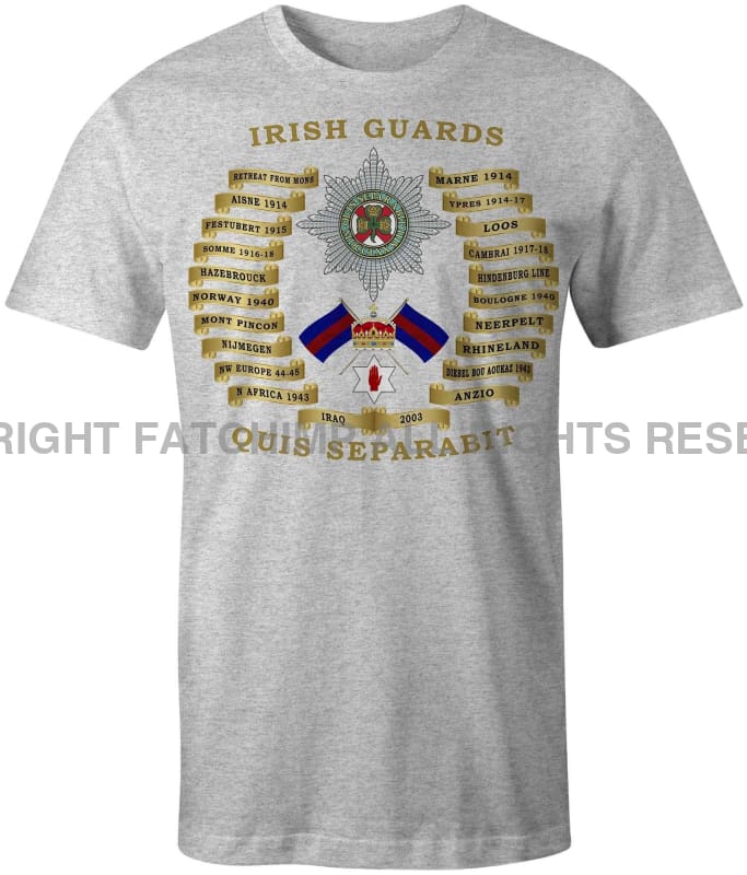 Irish Guards Battle Honours Printed T-Shirt