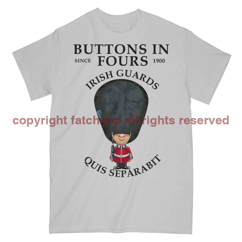 Irish Guards Buttons In Fours Military Printed T-Shirt