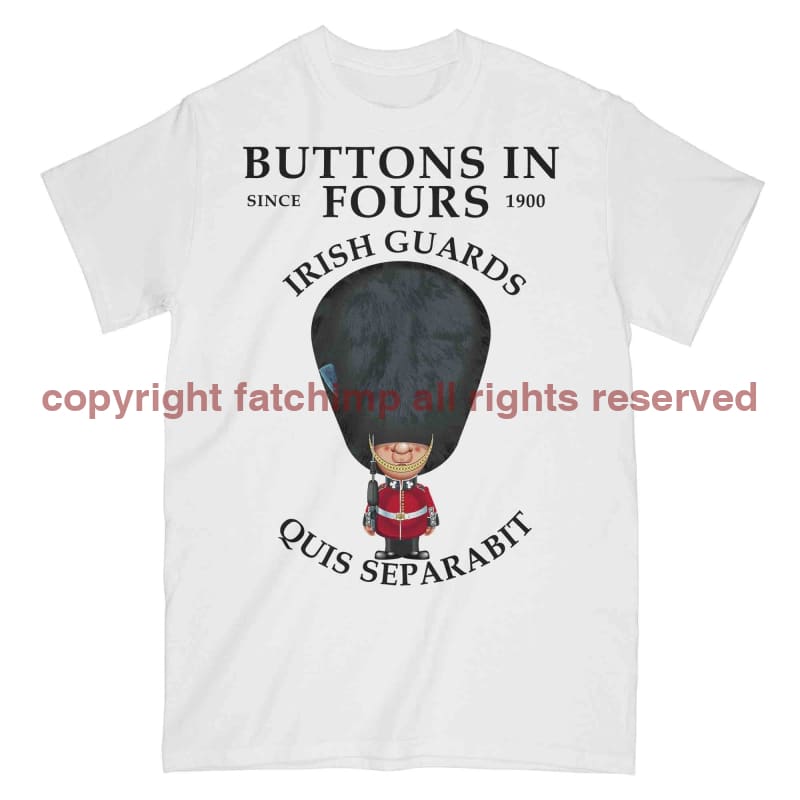 Irish Guards Buttons In Fours Military Printed T-Shirt