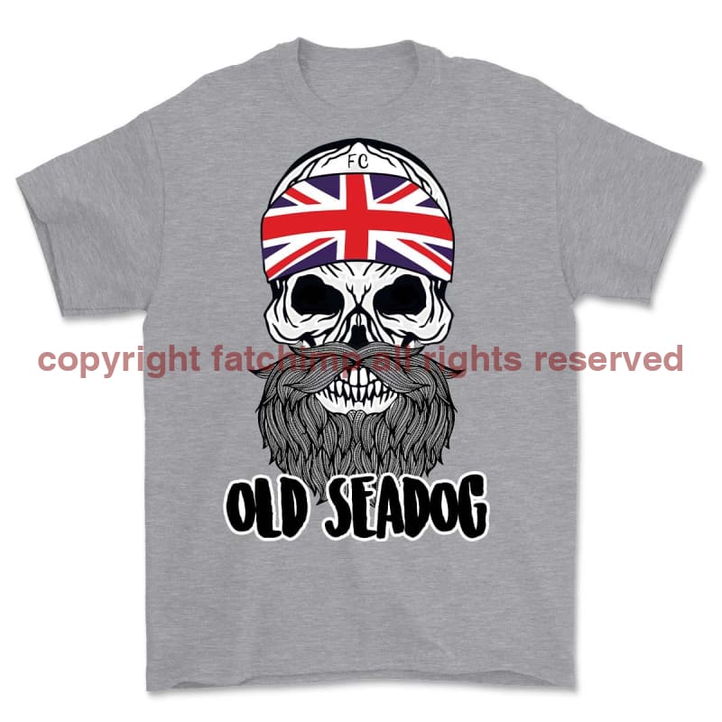 Jack Skull Old Sea Dog Printed T-Shirt
