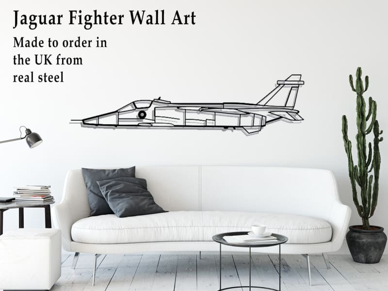Jaguar Fighter Jet Metal War Art – Fat Chimp Forces Wear Gifts