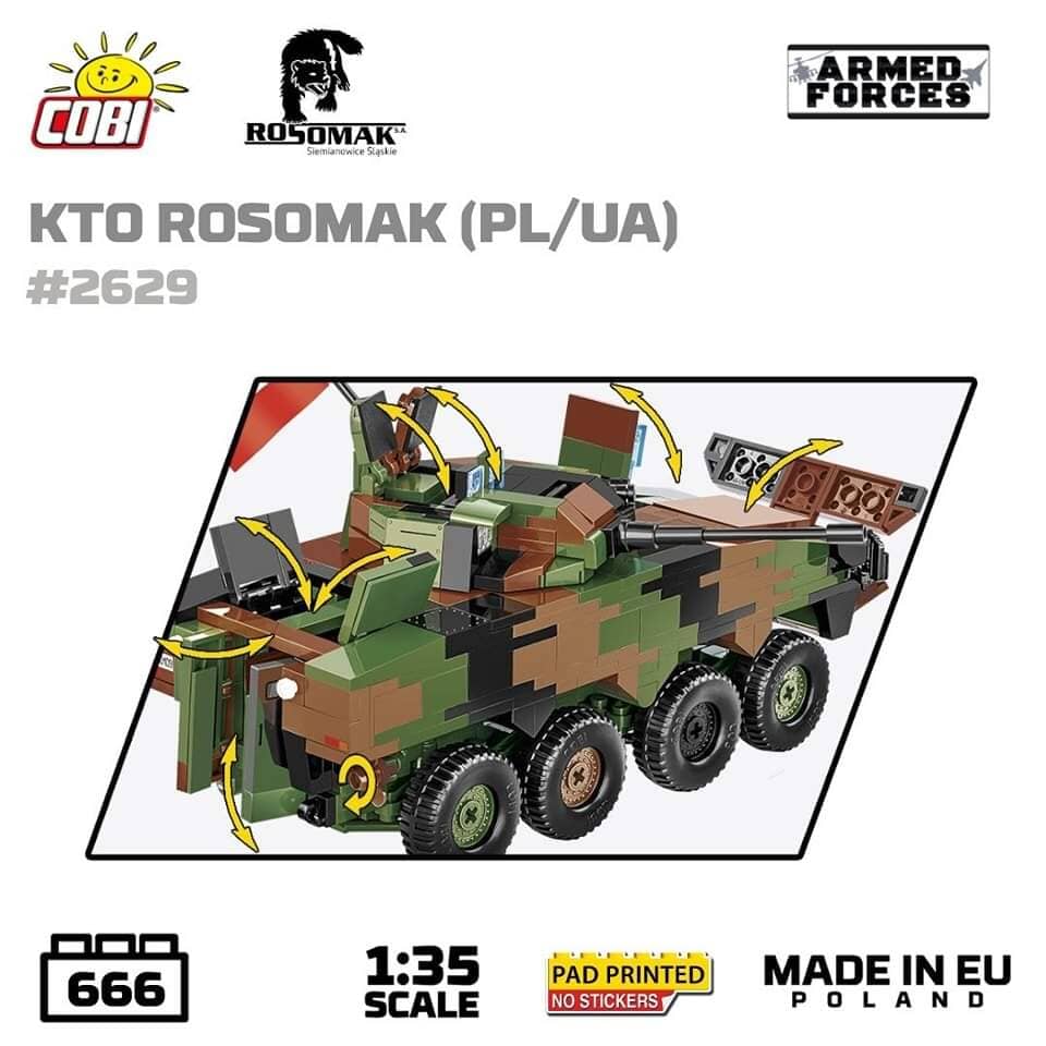 KTO Rosomak armoured car brick model