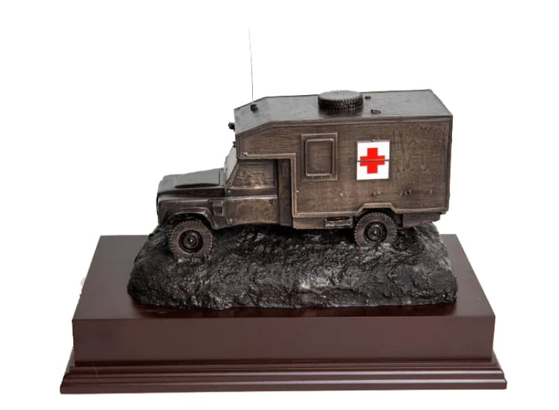 Land Rover Battlefield Ambulance Cold Cast Bronze Presentation
