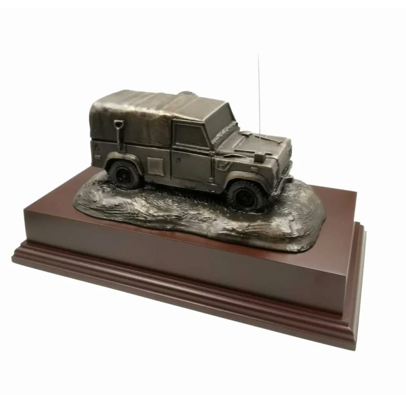 Land Rover Military Cold Cast Bronze Statue