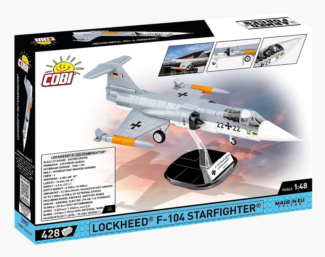 Lockheed F-104 Starfighter (Luftwaffe) brick plane model