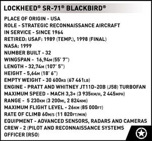 Lockheed SR-71 Blackbird brick aircraft model 