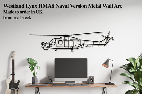 Westland Lynx Naval Helicopter Metal Wall Art