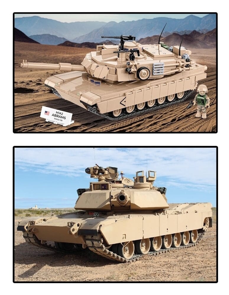 M1A2 Abrams brick tank model - COBI 2632 - 1013 bricks