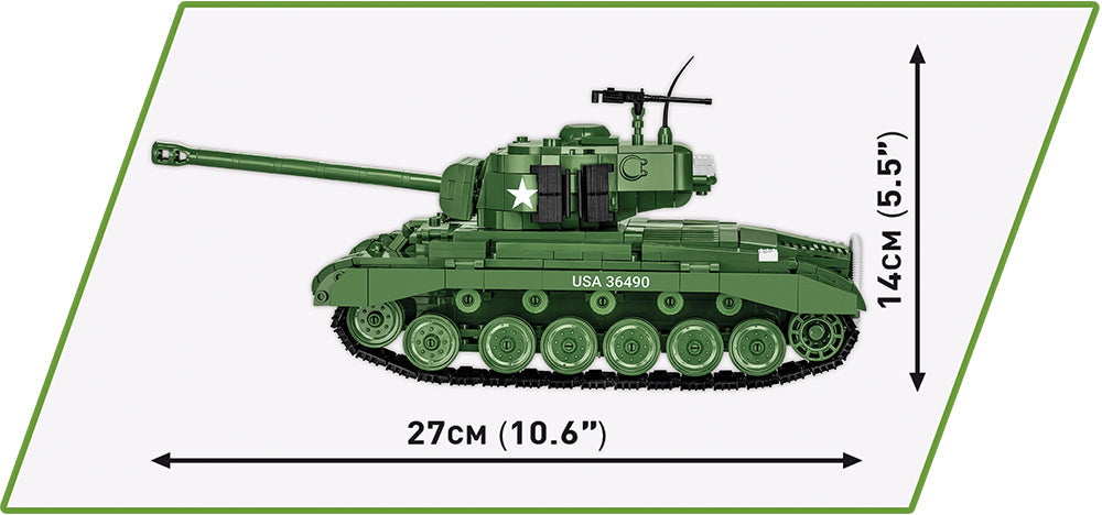 M26 Pershing (T26E3) brick tank model - COBI 2564 - 904 bricks