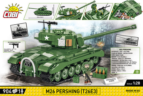 M26 Pershing (T26E3) brick tank model - COBI 2564 - 904 bricks