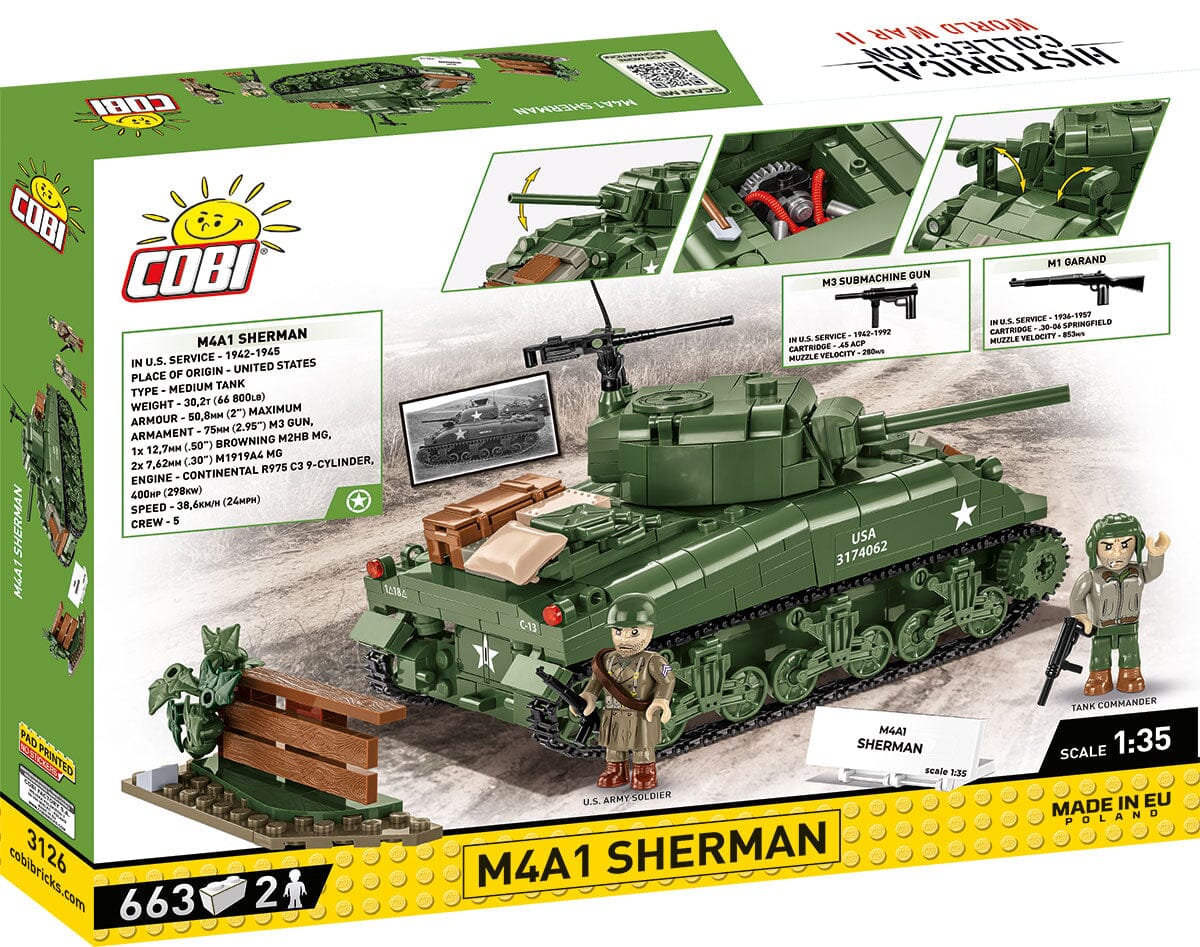 M4A1 Sherman brick tank model 