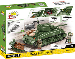 M4A1 Sherman brick tank model 