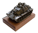 Military Statue - M60A1 Patton Tank Cold Cast Bronze Military Statue