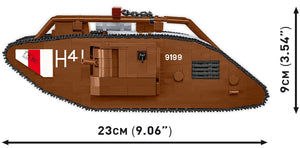Mark V (Male) no. 9199 WWI brick model - COBI 2995 - 844 bricks