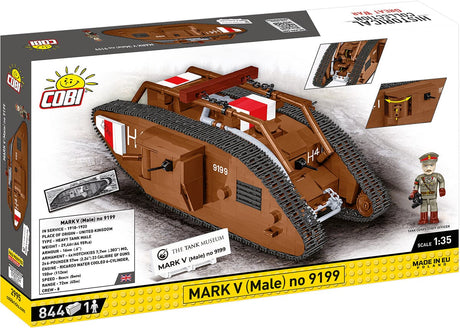 Mark V (Male) no. 9199 WWI brick model - COBI 2995 - 844 bricks