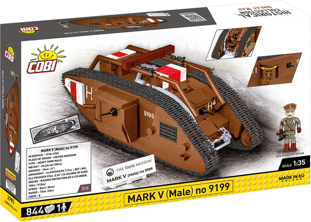 Mark V (Male) no. 9199 WWI brick model - COBI 2995 - 844 bricks