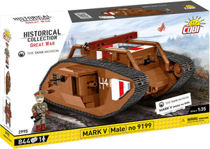 Mark V (Male) no. 9199 WWI brick model - COBI 2995 - 844 bricks