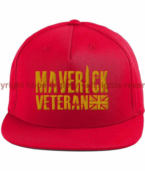 Maverick Veteran Gold Ops Embroidered Baseball Cap Classic Red