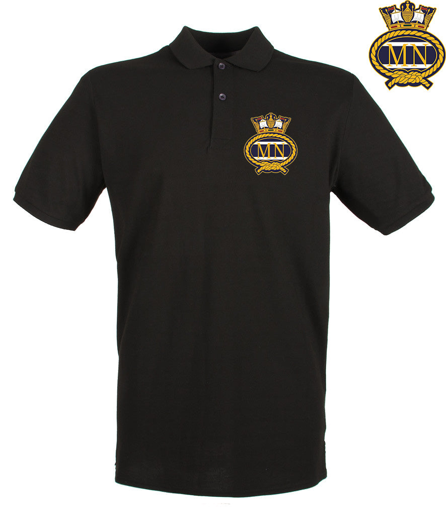 Merchant Navy Embroidered Pique Polo Shirt