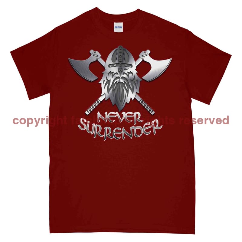 Never Surrender Axe Printed T-Shirt