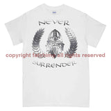 Never Surrender Laurel Reaf Printed T-Shirt