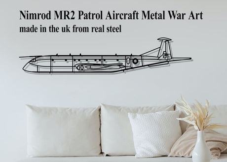 Nimrod Mr2 Patrol Aircraft Metal War Art With Roundel Markings Military Wall
